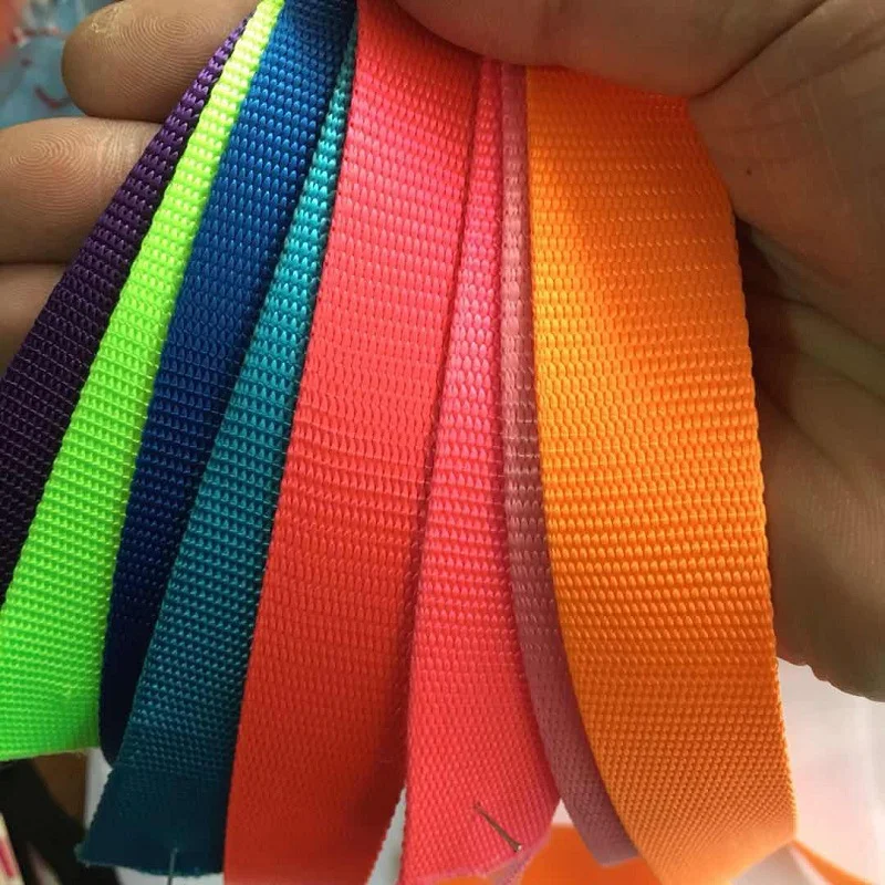 Bulk Stock 2cm 2.5cm 3/4' 1 Inch Wide Dog Leash Nylon Webbing for Dog Collar and Leash