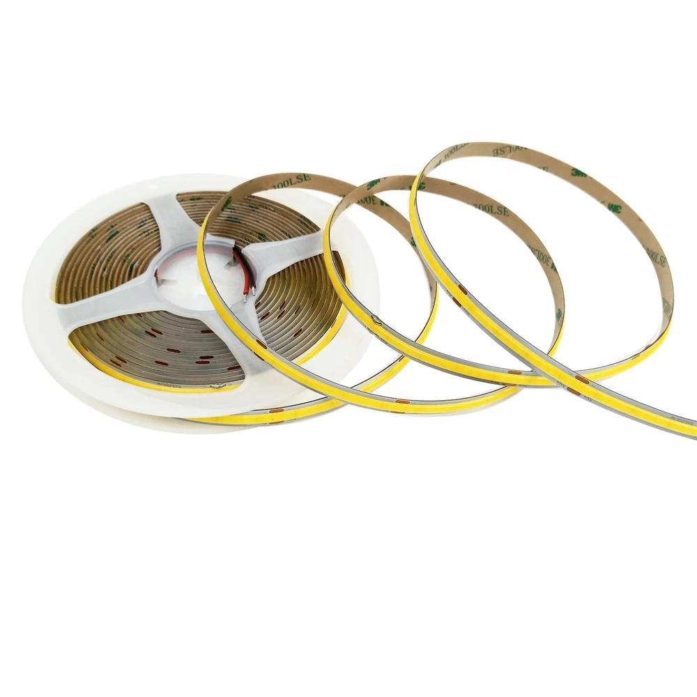 BSCI ISO certified factory DC 5V COB strip 3000k 4000k 6000k 50mm cuttable 8mm FPC easy install smart cob led strip 5v ip20