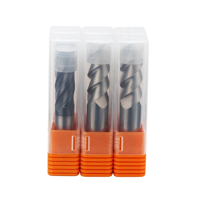 ZHY high quality Metal Machineries CNC Solid Carbide Milling Cutters 55 degree 4 Flutes End Mill