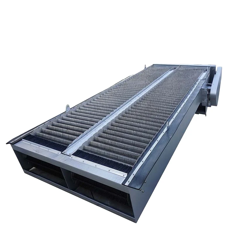 wwtp mechanized motorized wedge wire coarse fine flat reciprocating multi-rake trash bar screen separator for culvert
