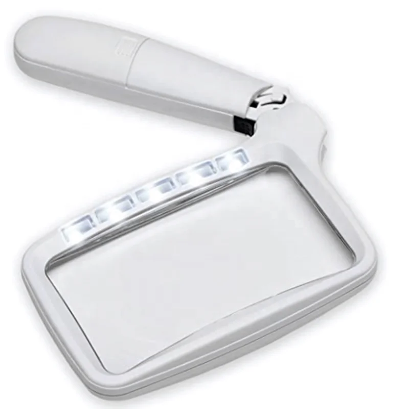 3X Rectangular Page Folding Handheld Magnify Lens for Seniors, Books, Maps & Newspaper