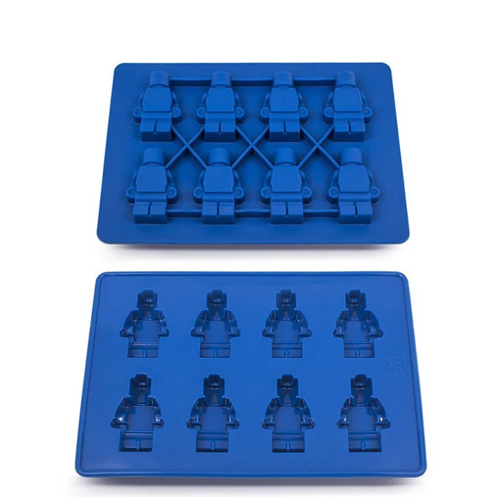 Building Brick and Figure Robot Lego Toys Ice Cube Trays Silicone Mold