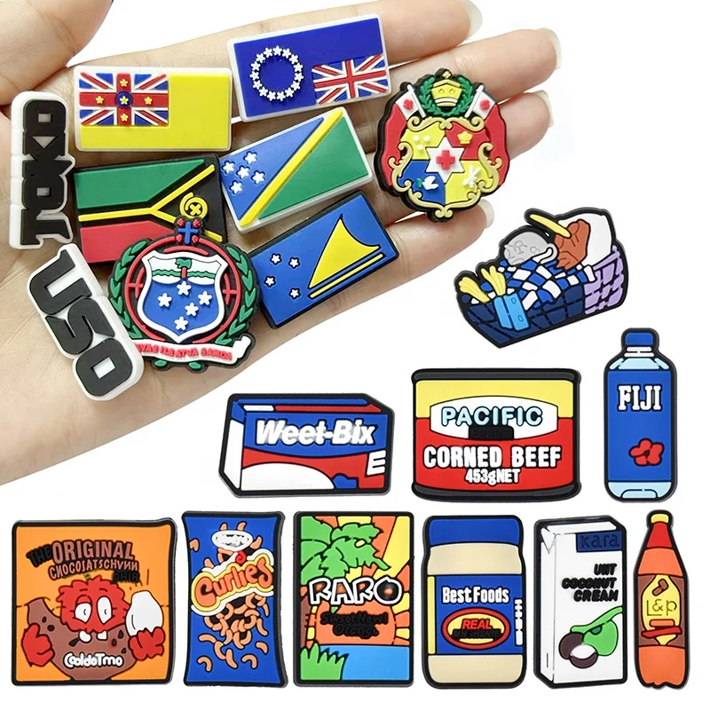 Wholesale New Ones New Zealand Shoe Charms Canned Food and Deink Croc Charm Best Foods Mayo Croc Charms PVC Free Opp Bag as Pics