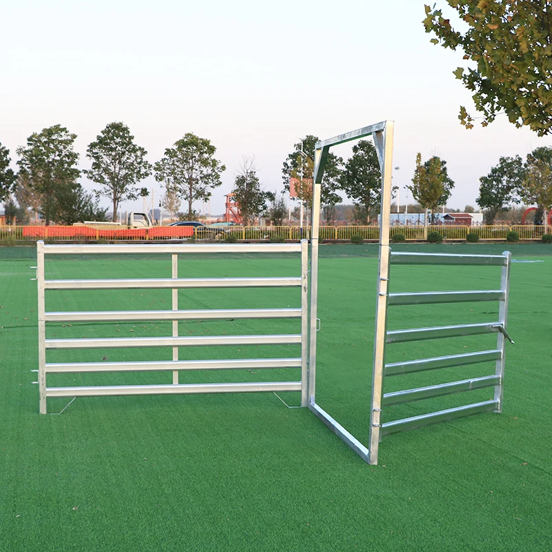 galvanized portable heavy duty  livestock horse goat sheep cattle yard corral  travel fence panels for sale