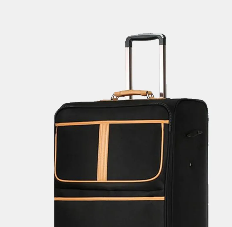 Nylon high quality soft durable pinner 4 wheels luggage