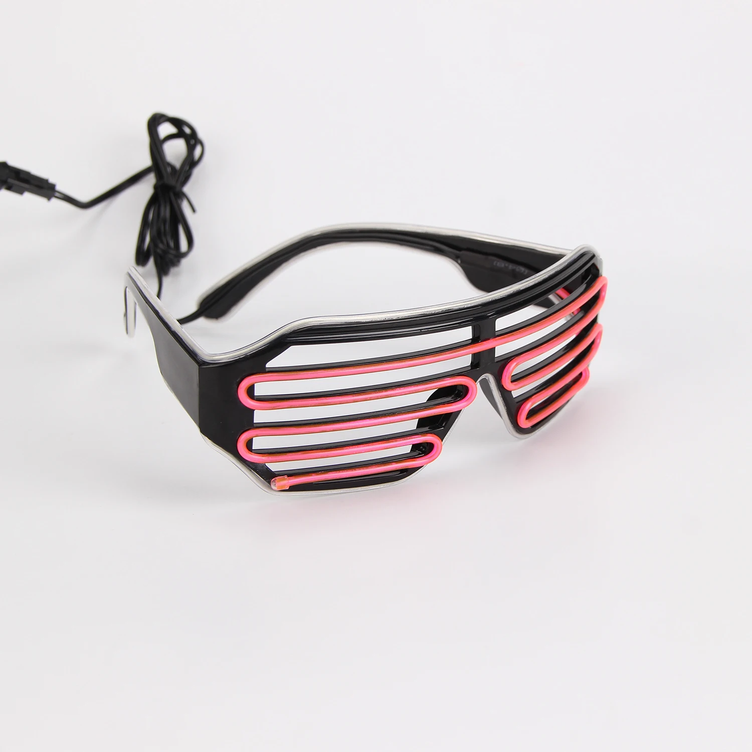Glow in the Dark Party Supplies Shutter Shades LED Sunglasses 6 Color Light Up EL Wire Glasses for party cosplay