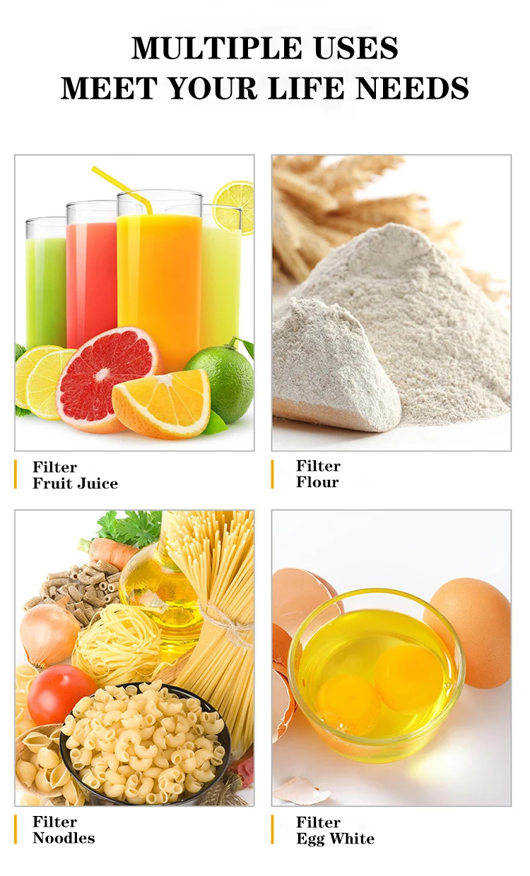 
Colander Pure kitchen strainer Kitchen Gadget Stainless Steel Soy Milk Juice filter Fine Mesh Strainer 