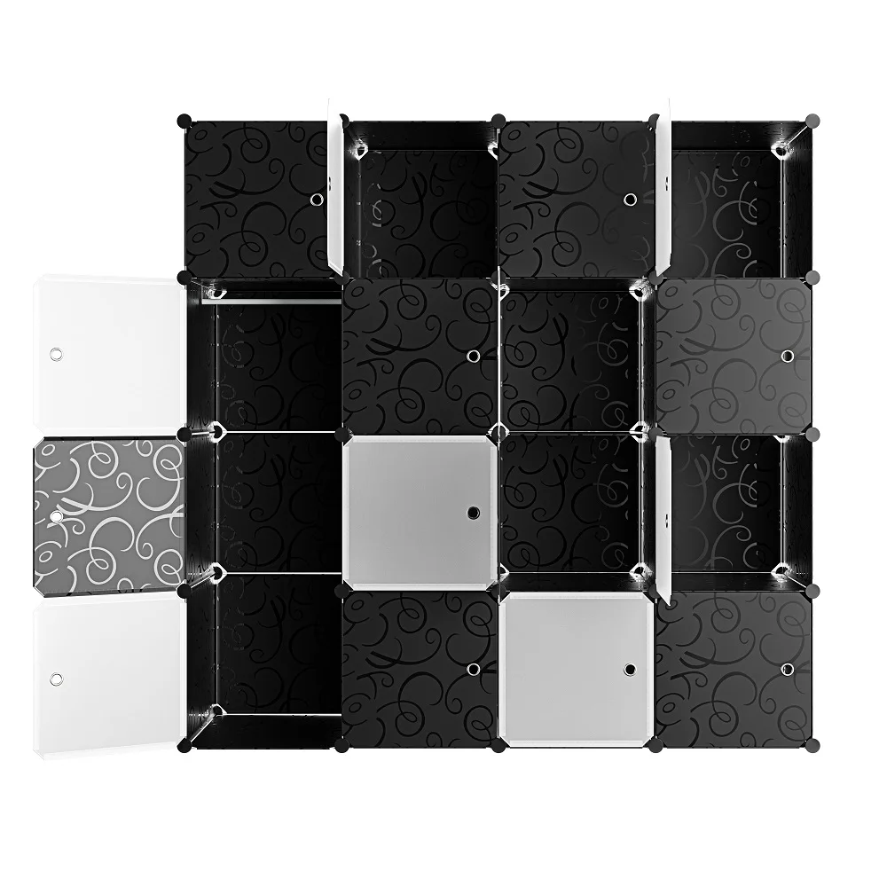 Plastic Wardrobe Storage Box Cube Wardrobe Kids Assemble Plastic Portable Wardrobe Closet Organizer