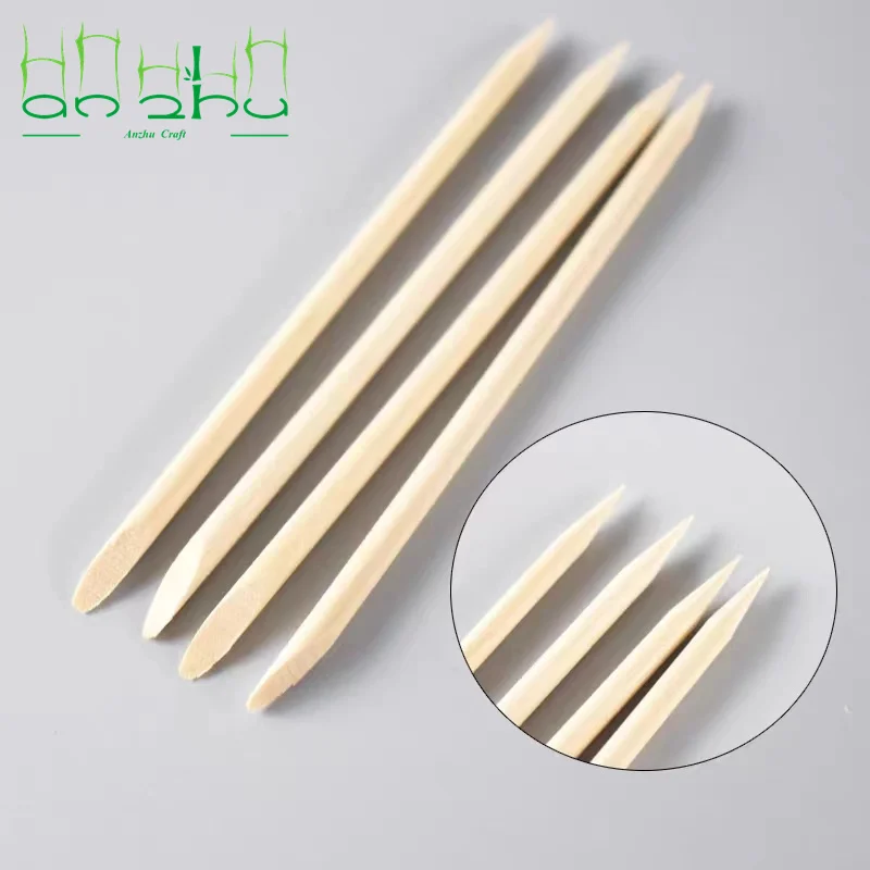 2023 New Factory Wholesale Nail Art Stick Bamboo Orange Wood Stick