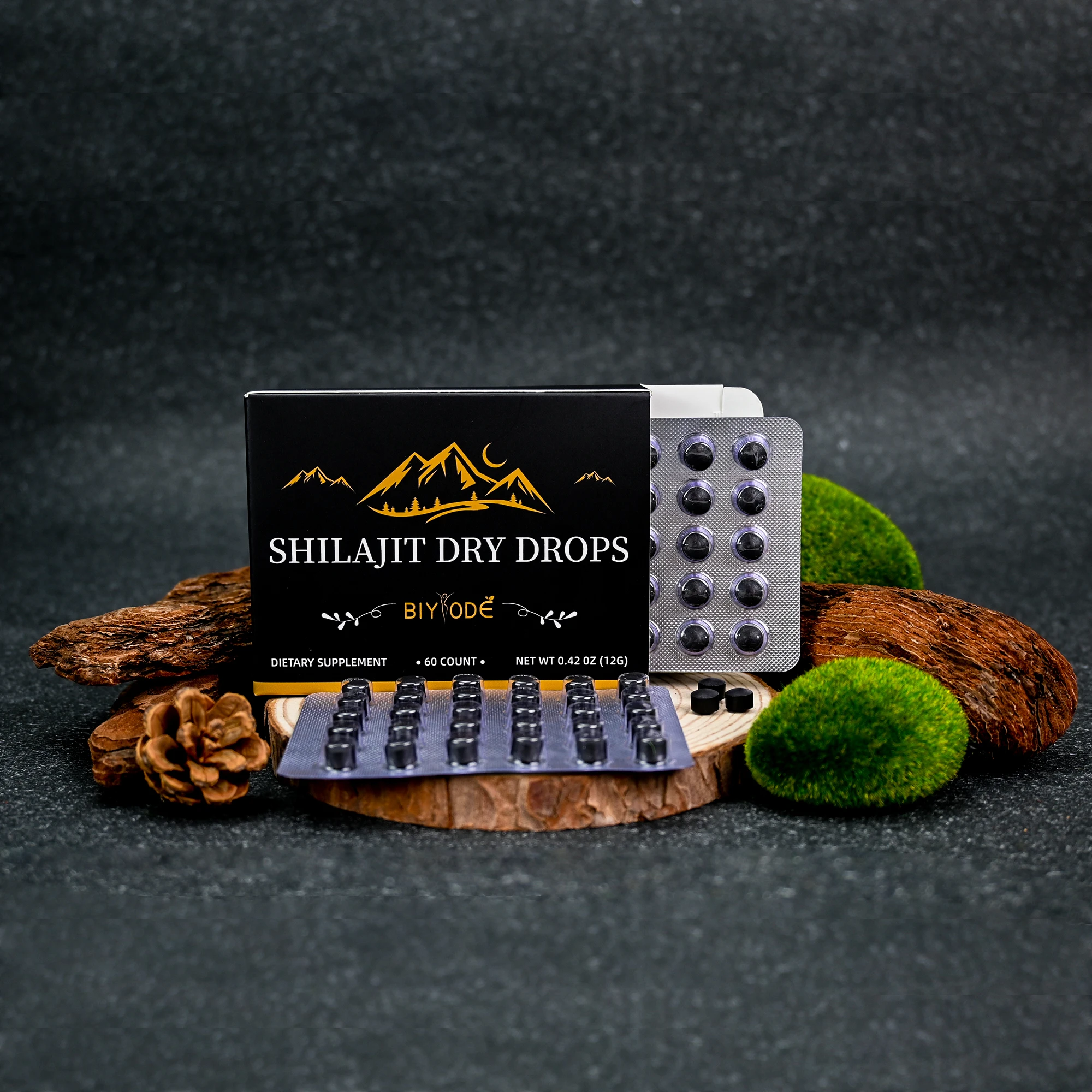 GMP factory wholesale custom oem himalayan shilajit pills tablets