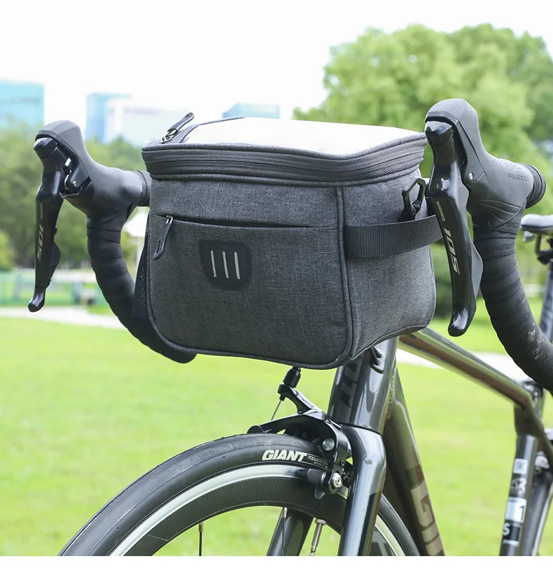 Bike Handlebar Bag Basket For Scooter Bag with Bike Phone Mount Cooler Bicycle Pouch Pack Cycling Accessories for Rider