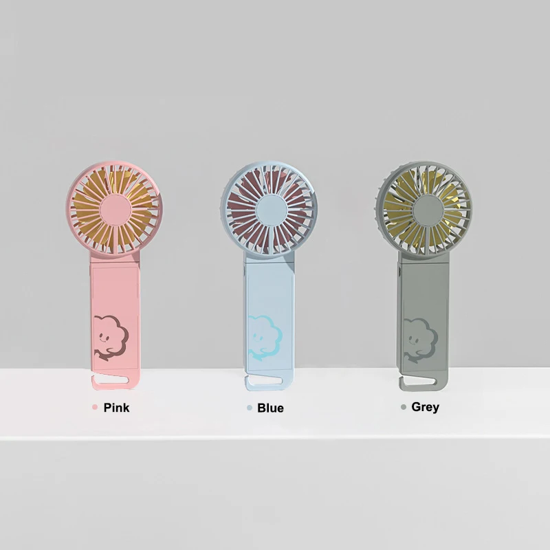 New 2000mAH Desk Mini Fan Usb Rechargeable Student Handheld Mini Fan Custom Logo Portable Folding fan