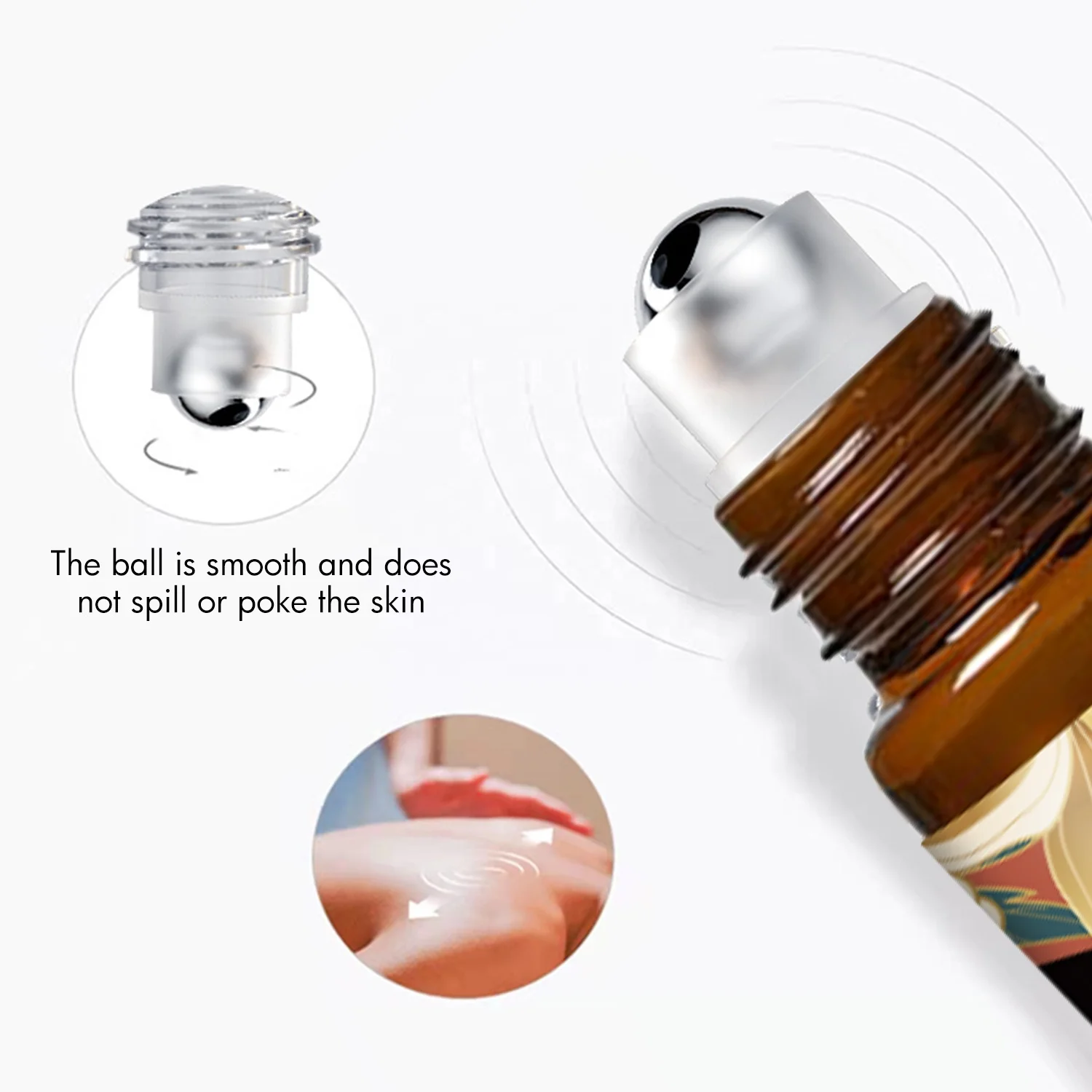 Low MOQ Custom Private Label Careful Roll On Blend Essential Oil Avocado Rose Flax Seed Grape Pure Organic Essential Oil