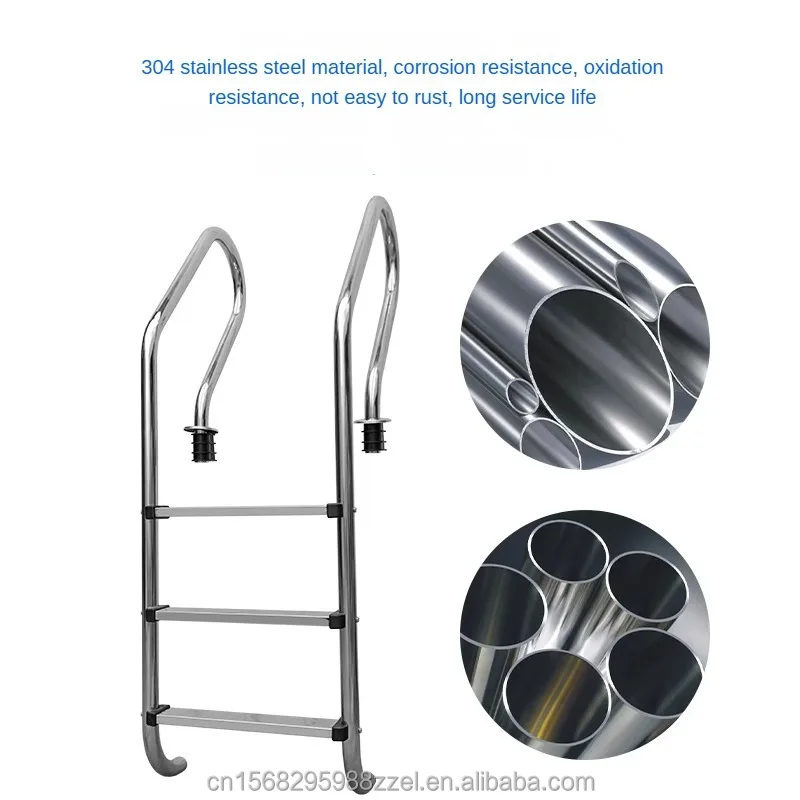 Equipment Ladder Step 2 3 4 5 Steps Swimming Pool Accessories Stainless Steel 304 316 Anti-slip Pool Ladder handrail Ladder