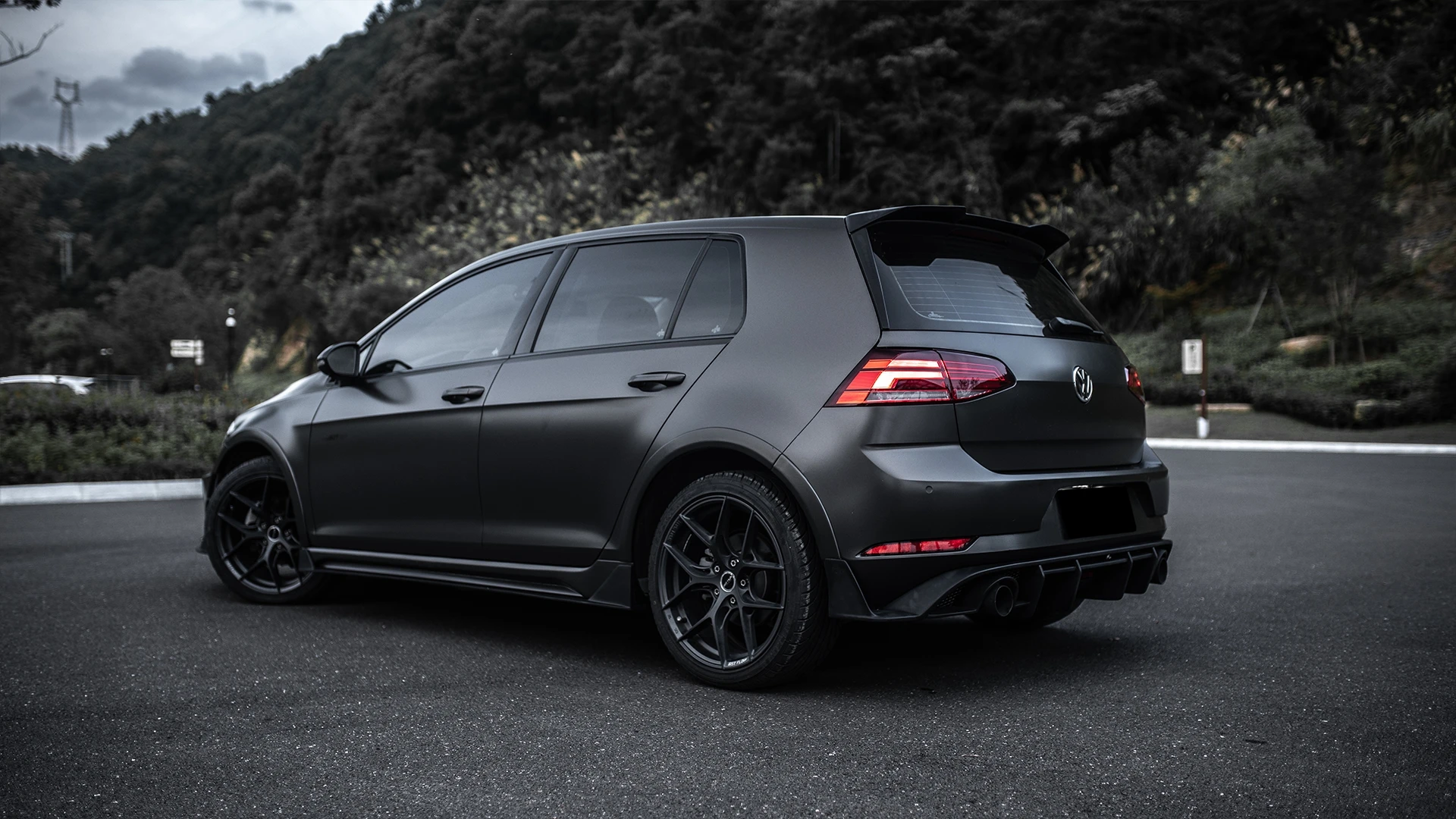 Высококачественный обвес Runde для 2018-2022 Volkswagen Golf7 Модернизированный робот широкий FRP/CF спойлер на капоте переднего бампера