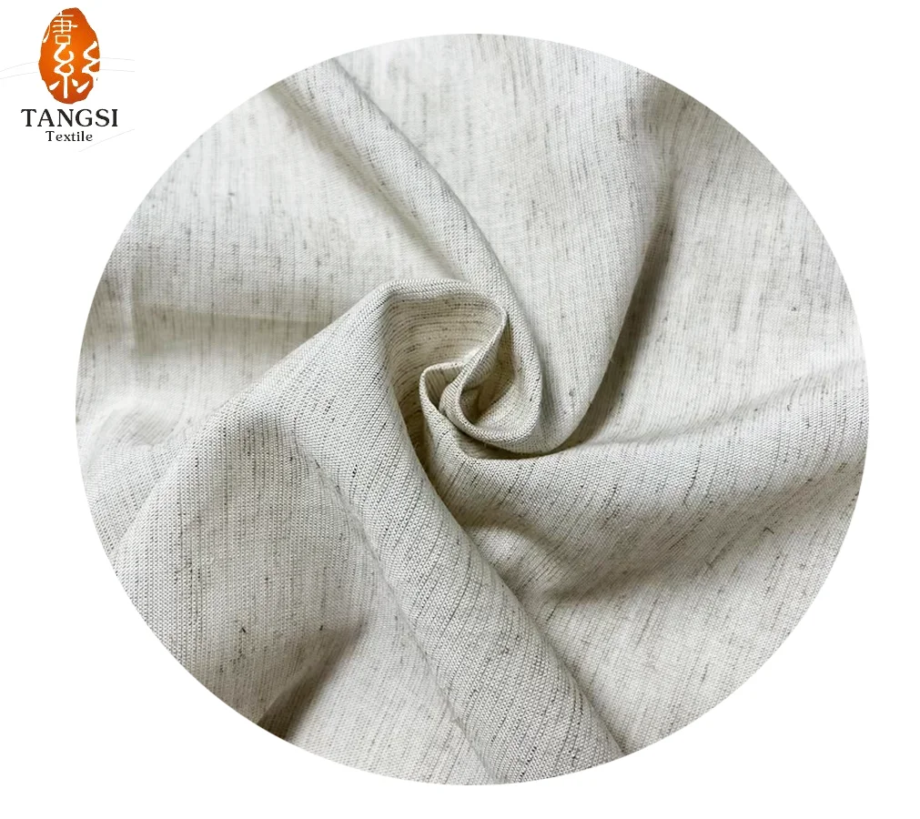 Chinese Popular Beautiful Soft Hand Feel Nature Yarns Plain Weave Mediumweight Linen Tencel Viscose Fabric