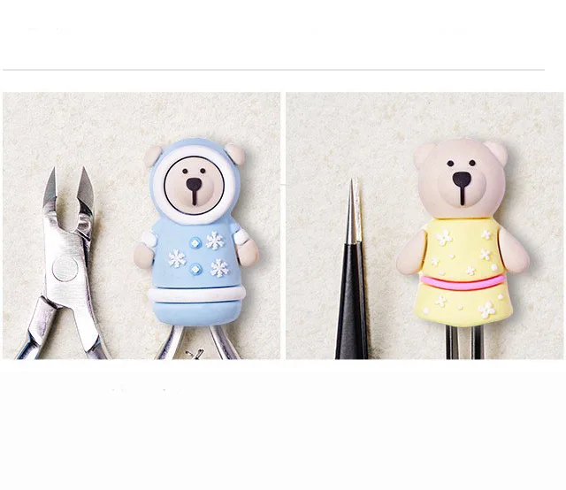 Cute Cartoon Silicone Bear Nail Dead Skin Scissors Protective Cover Manicure Tools Cuticle Nipper Tweezers Anti-fall Sleeve Cap