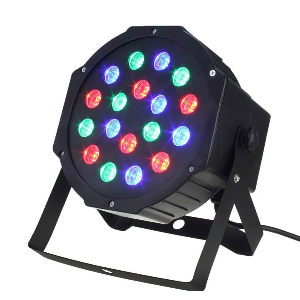 Профессиональный светодиодный плоский RGB светильник BASP1801 18*1 Вт par 64 для свадьбы вечеринки дискотеки сцены