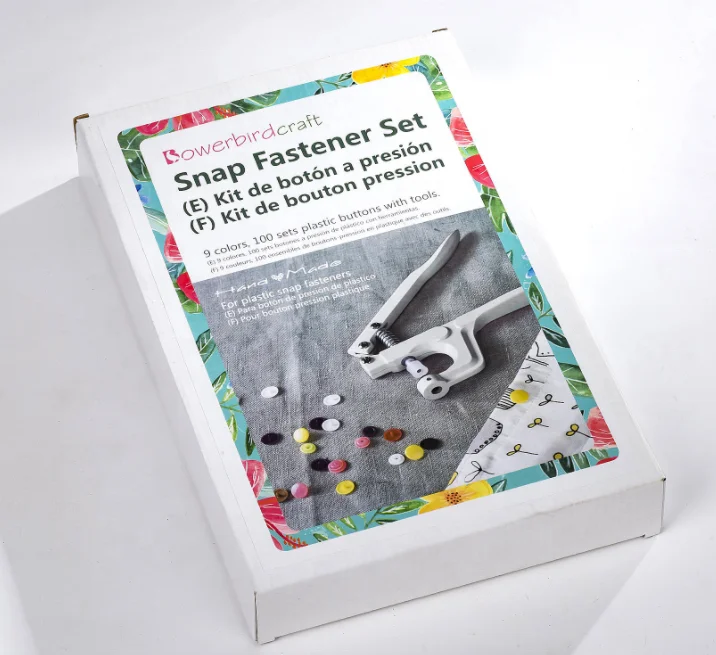 T3/T5 /T8/ Snap Button Plastic with Snaps Pliers and Organizer Storage Containers9colors100sets plastic buttons with tools