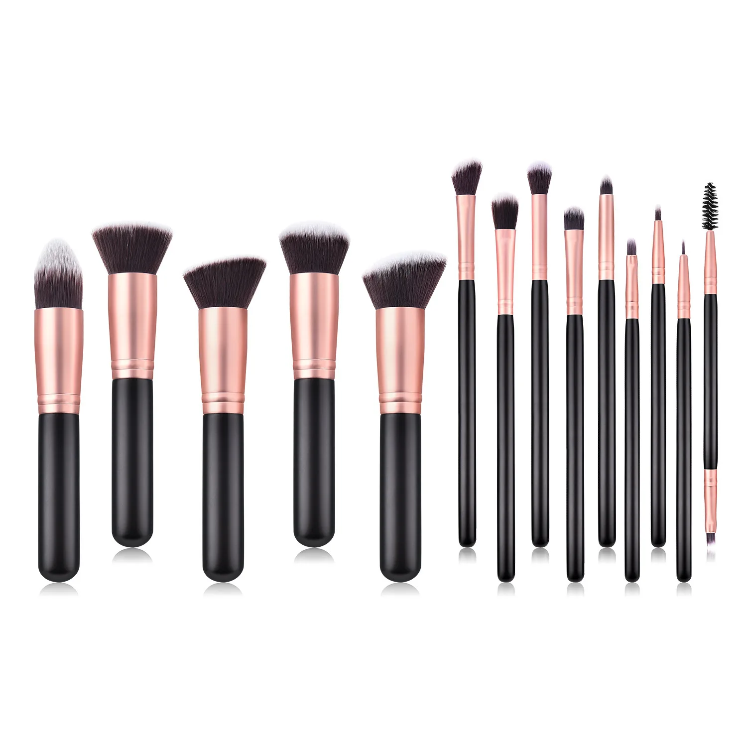 Hot selling 14pcs makeup brush set sample custom makeup brushes set,wood handle makeup lady make up brushes free