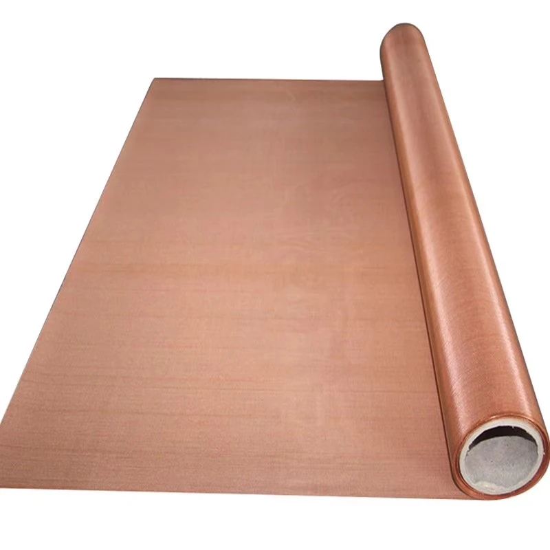 customizable red copper infused fabric woven mesh wire