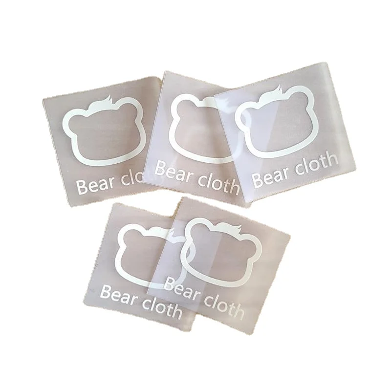 
Factory Price Custom Logo Printed PET Tagless Heat Press Stickers Clothing Care Labels for Kids Clothing and Garment 