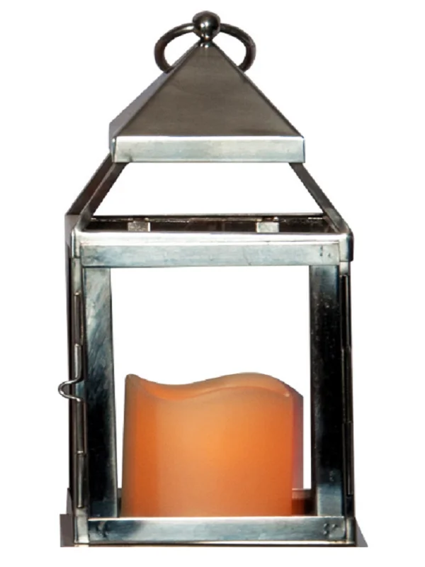 Garden And Home Hanging Decorative Lamp Retro Memorial Metal Frame Led Candle Lantern