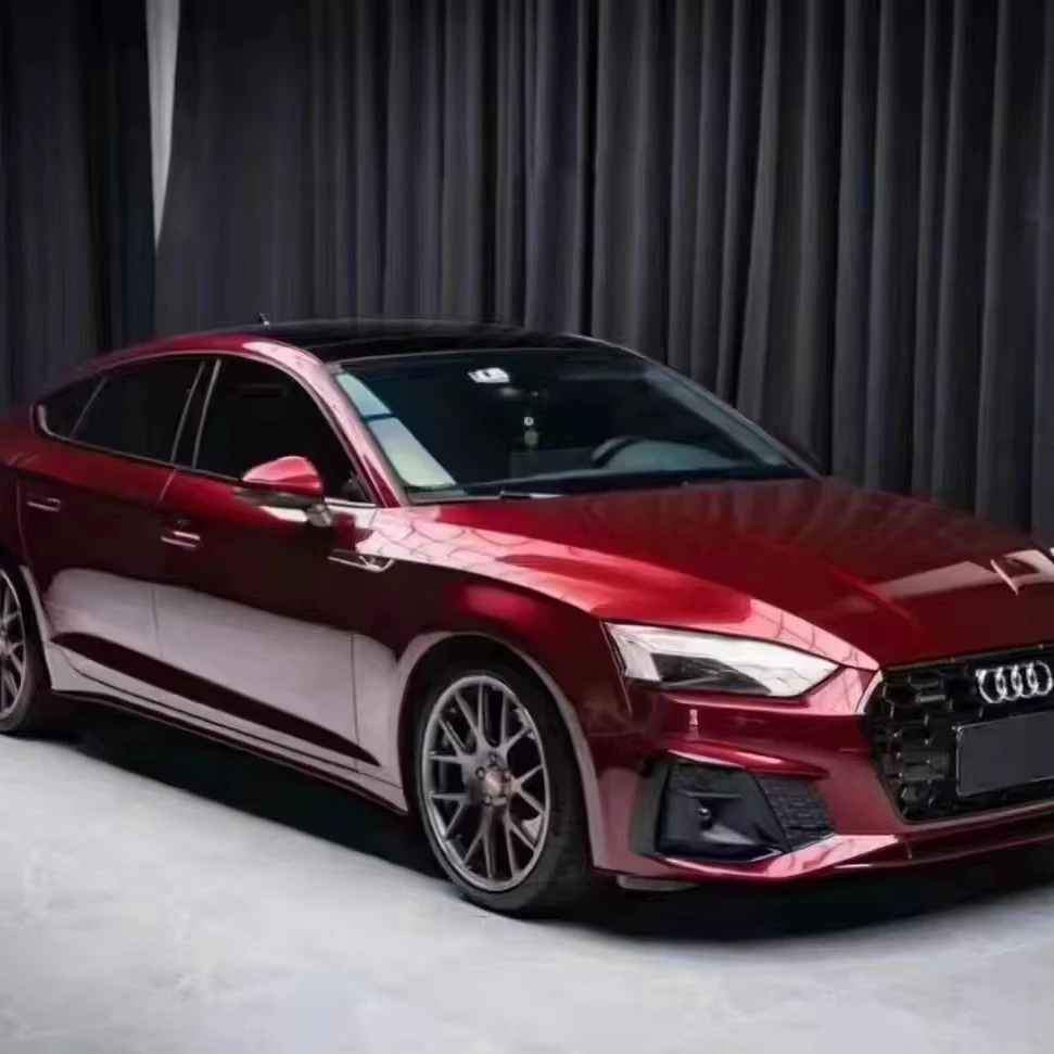 Популярный лайнер для домашних животных жидкий металл дракон кроваво-красный винил обертывания кузова автомобиля