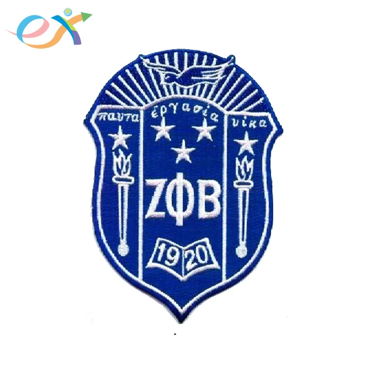 Custom iron on embroidery shield sigma theta sorority patches sigma gamma rho patches