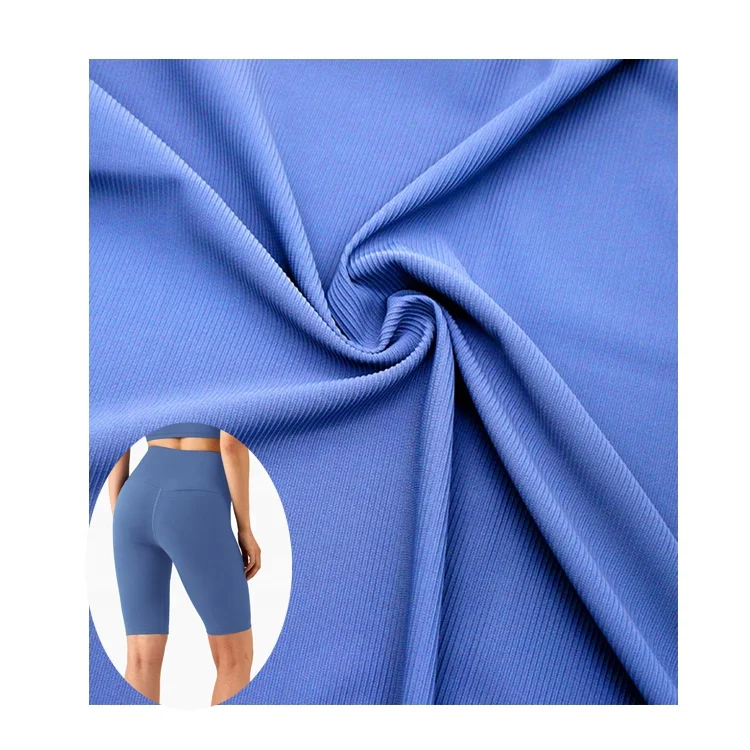 High Quality Ribbed Stretch Fabric Striped Ribbed Fabric Stretch Rib Swimwear Fabric