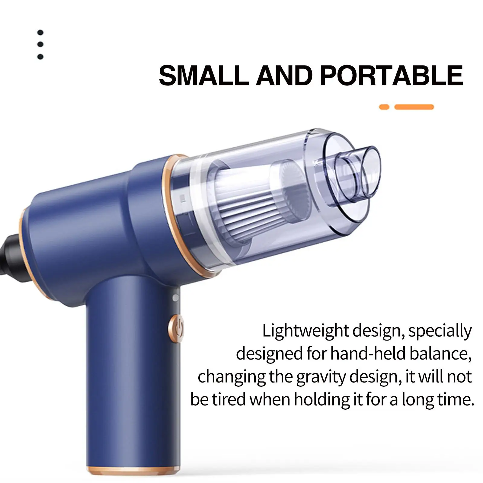 2 In 1 Car Vacuum Cleaner Home Wireless Charging Compressed Air Duster Handheld High Power Air Blower Duster