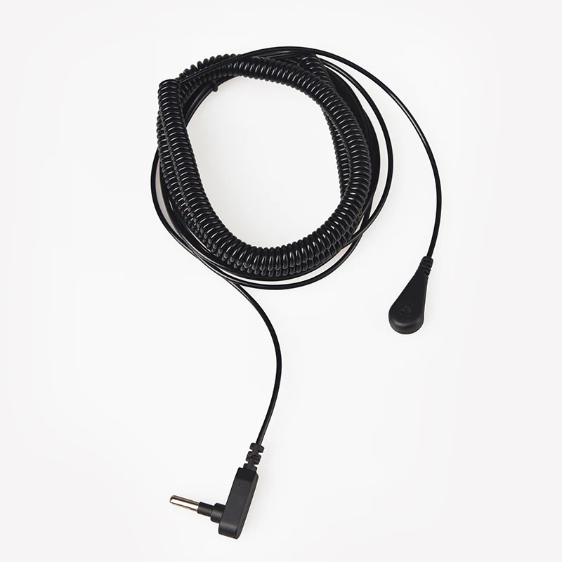 ESD 20 FT Black Grounding Cord Coil retractable  for Bed Sheet Yoga Mat Mouse Pad