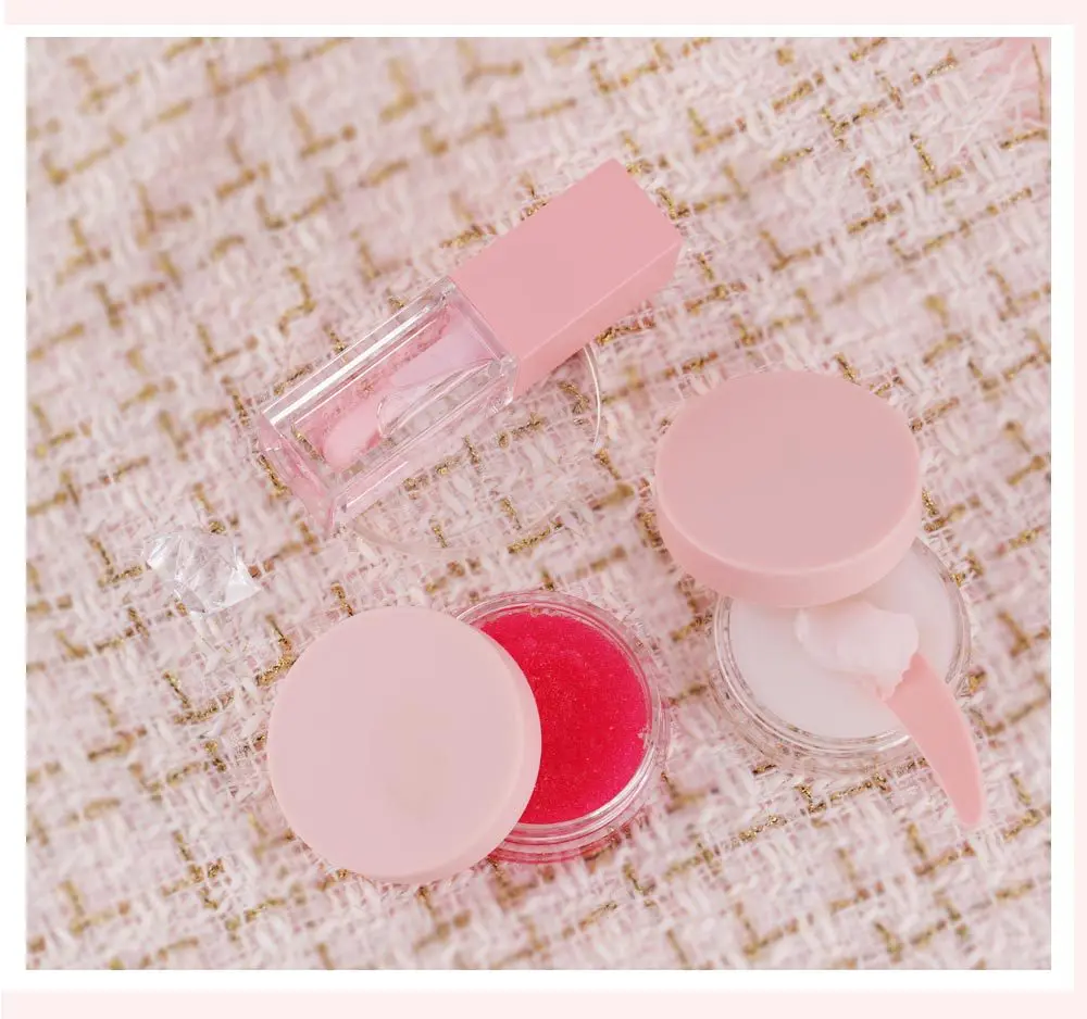 Lip Care Set Moisturizing Hydrating Vegan Plumping Remove Dead Skin Lip Scrub with Lip Oil Tint