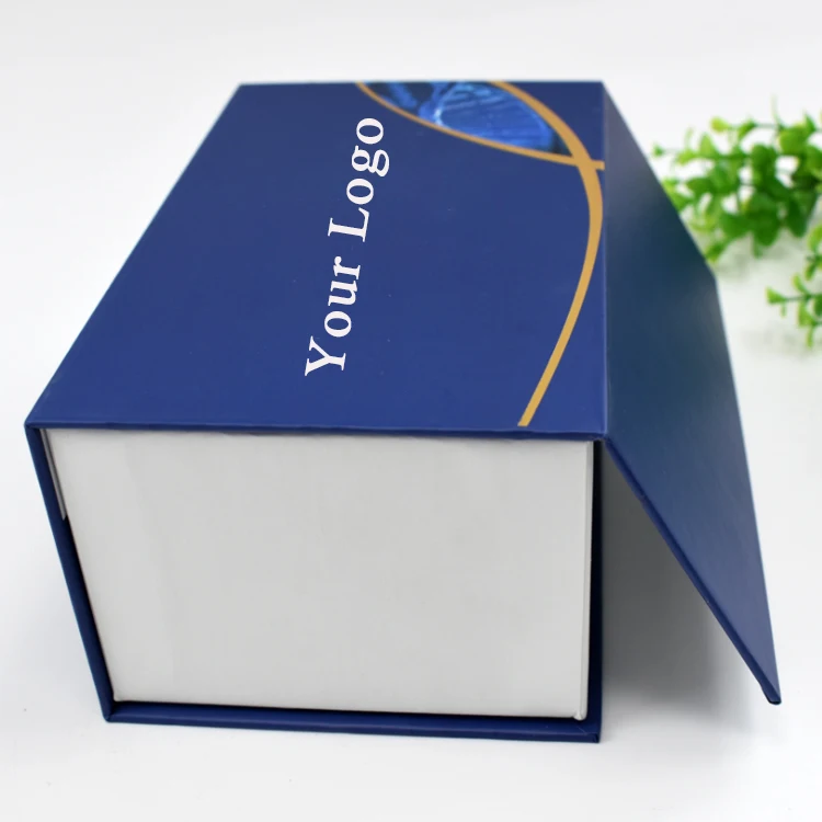 Wholesale Custom LOGO Gift Packaging Box Luxury Book Style Magnetic Closure Gift  Box With Sponge Insert