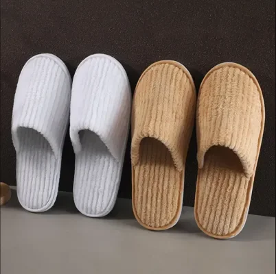 Custom Hotel Supplies Guest Room Spa Travel Closed Toe Disposable Slippers