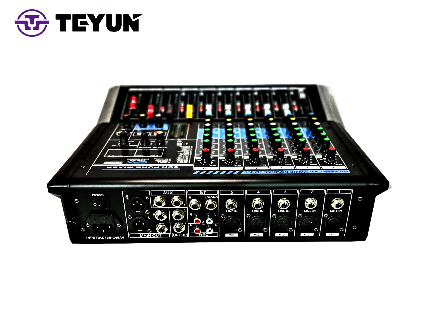 TEYUN Professional 6-channel Digital sound mixing console E6 Mixer stage equipment