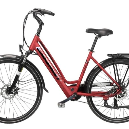 E-LADY 26-inch city bike, aluminium, with 7-speed Shimano Nexus, StVZO approved, in Red