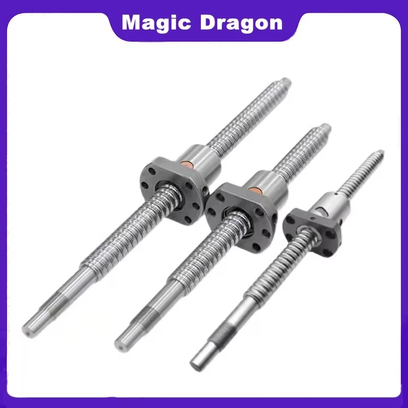 Machined 1204 Ball Screw SFU1204 200 300 500 600 800 1000mm C7 Roller Ballscrew With Single Ball Nut For CNC Parts