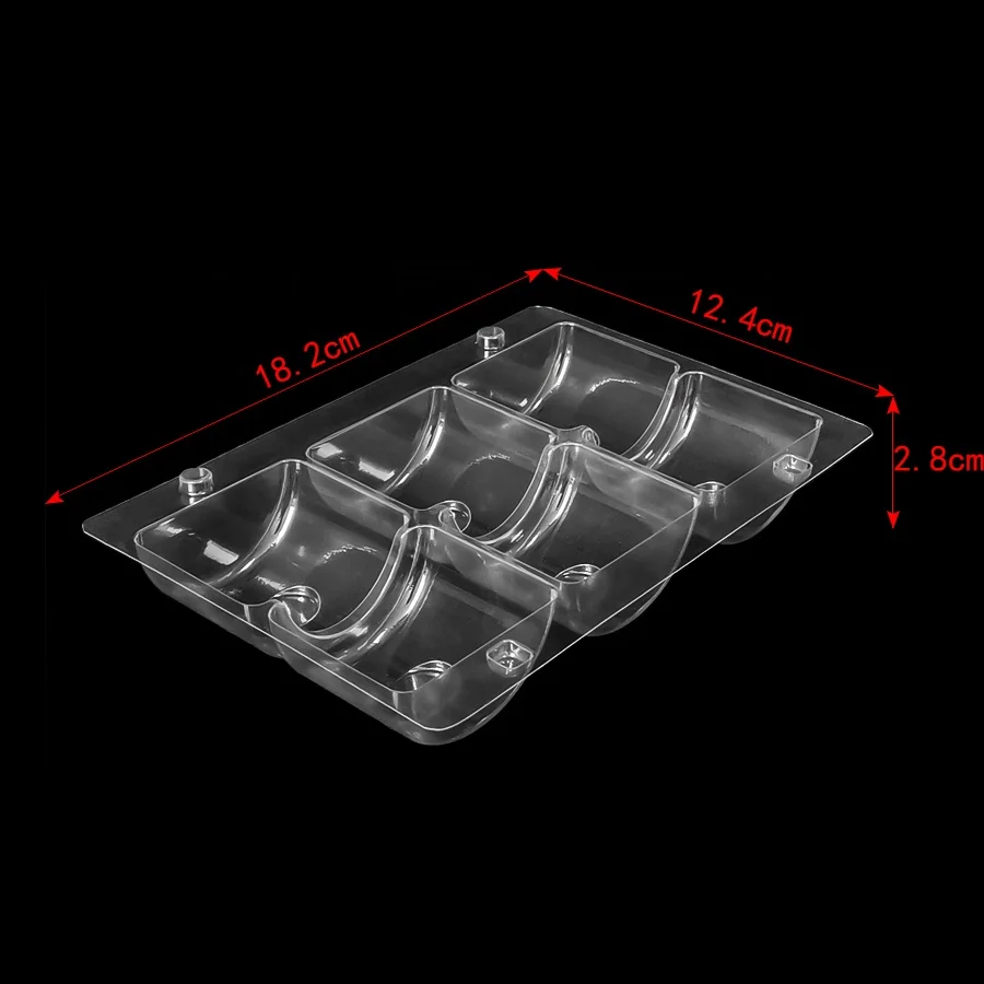 Food grade Custom Blister 6 Cavity Clear Plastic Macaron Tray for Big Macaron