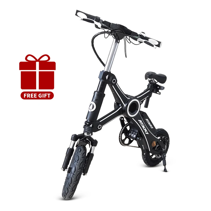 China Supplier Alloy frame Cheap 250W 12 inch Fat Tire  ASKMY X3 Fast Folding Electric Bicycle Bikes For Adult City Road Cycle