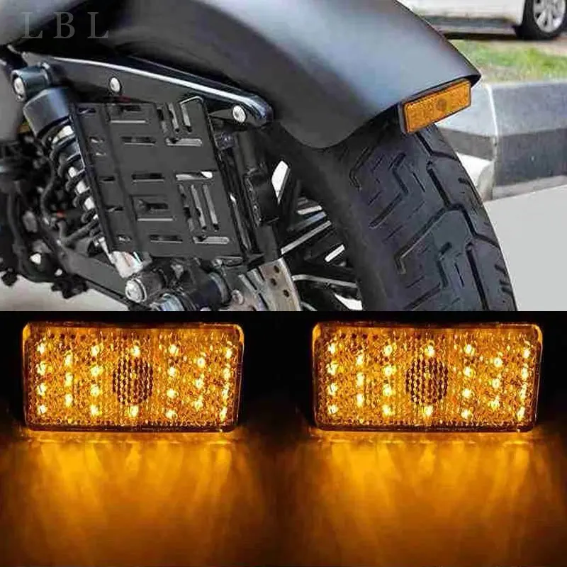 Motorcycle light 12v-15vLed Side Marker High-low Beam Turn Signal Light For Truck Trailer  waterproof