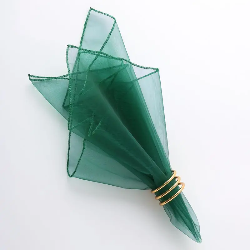 Custom New Design Organza 45x45cm Napkins Tablecloth Table Mat For Wedding Western Restaurant