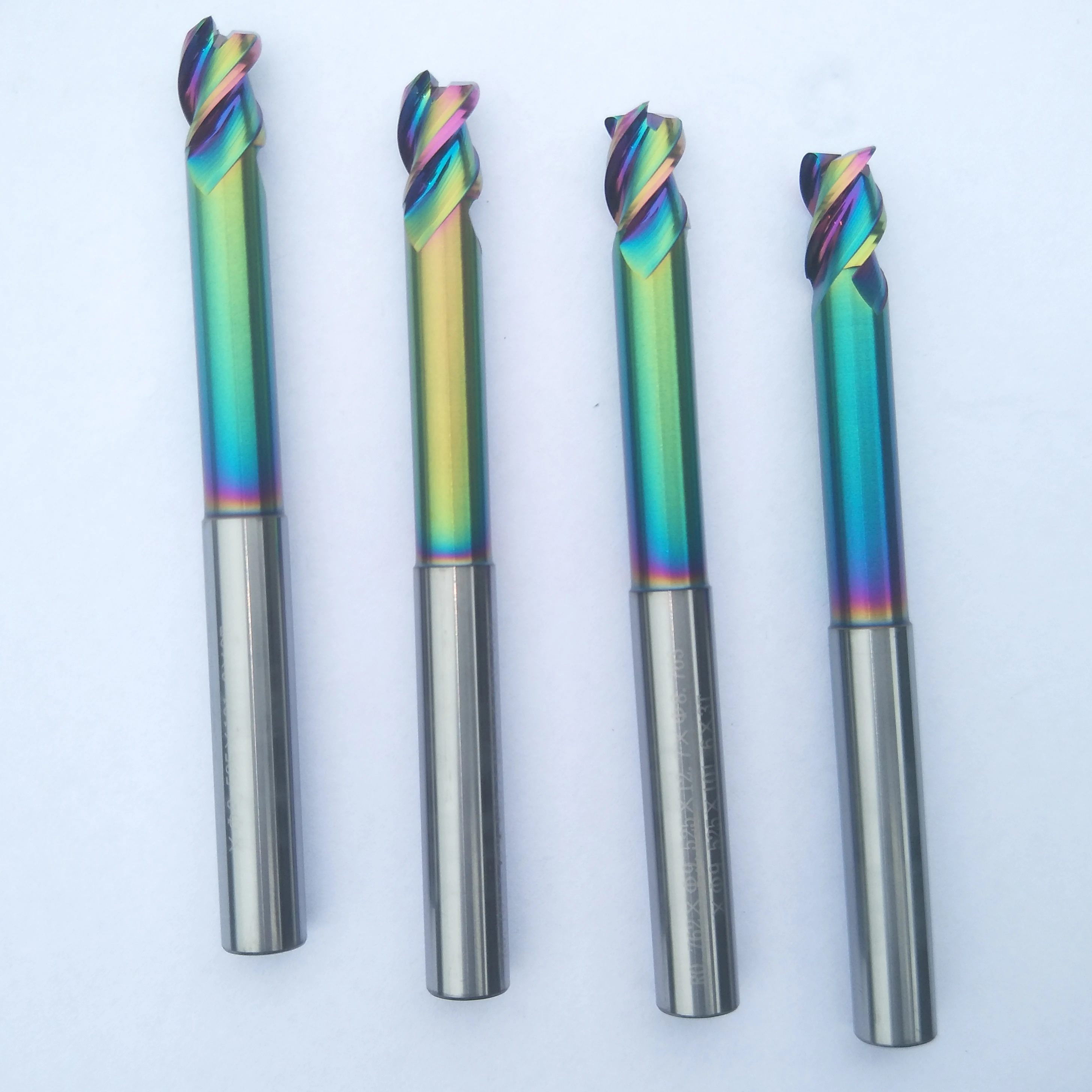 DLC color coating high efficiency long service life 3 flutes endmill