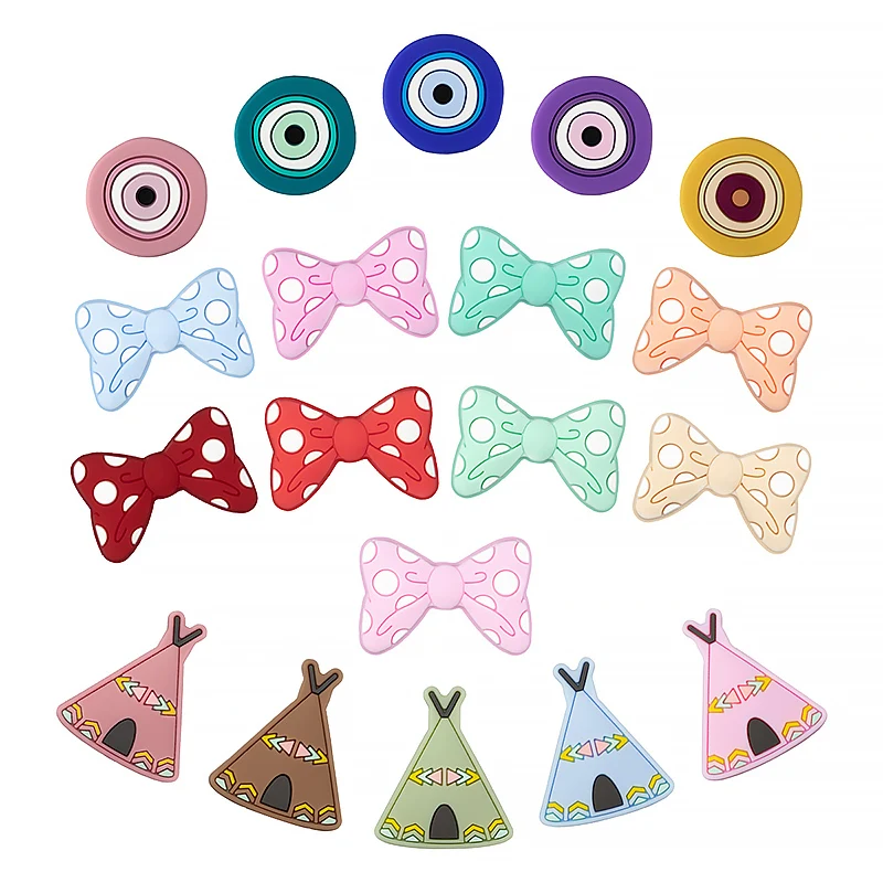 Silicone Beads Wholesale Baby Molars Koala Crown Cartoon Beads Animal Ornaments Diy Accessories Food Grade Teether Beads