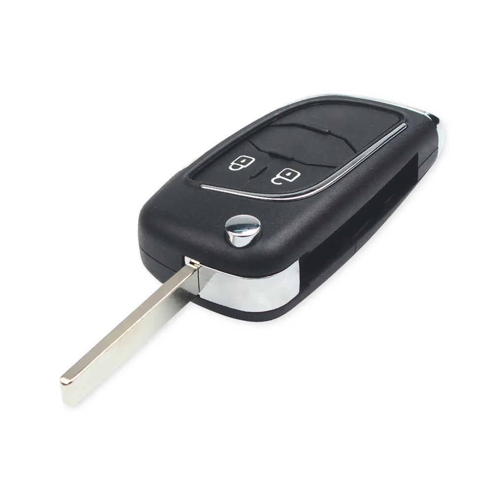 Модифицированный откидной автомобильный ключ KEYYOU корпус дистанционного управления для Chevrolet Cruze Epica Lova Camaro Impala 2 кнопки лезвие