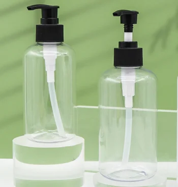 Plastic disinfectant hand sanitiser packaging bottle 250/300/500ml pressure pump pet shampoo bottle pet lotion bottle