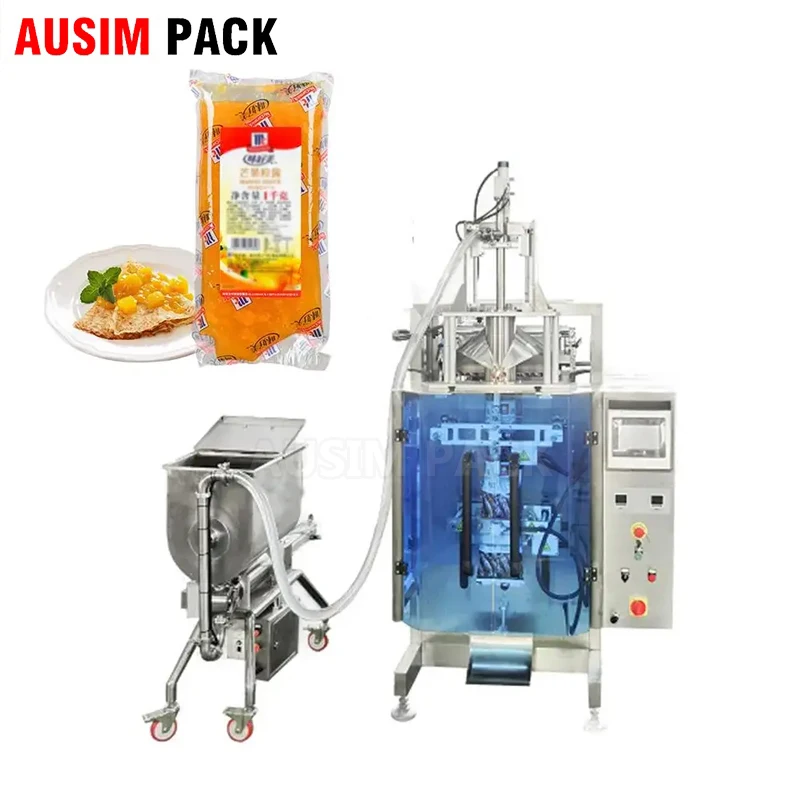 Full Automatic Liquid Ketchup Palm Oil Hanyaw Cooking Oil Sauce 500 ML 1000ML 2000ML Weighing Packing Machine Pump