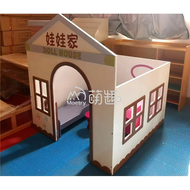 Moetry Kids Candy Pastry Play House Wooden Indoor Playground Pretend Role Play Furniture