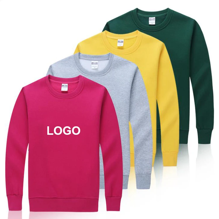 Custom LOGO vintage sweatshirt pullover crew neck oversized fleece fabric sweatshirt