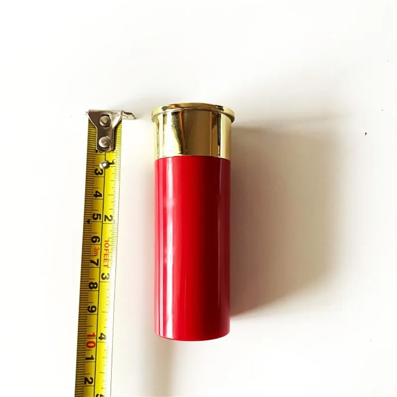 Customized Logo Mini Plastic red color Thick Bottom Custom shotgun shell shot glasses